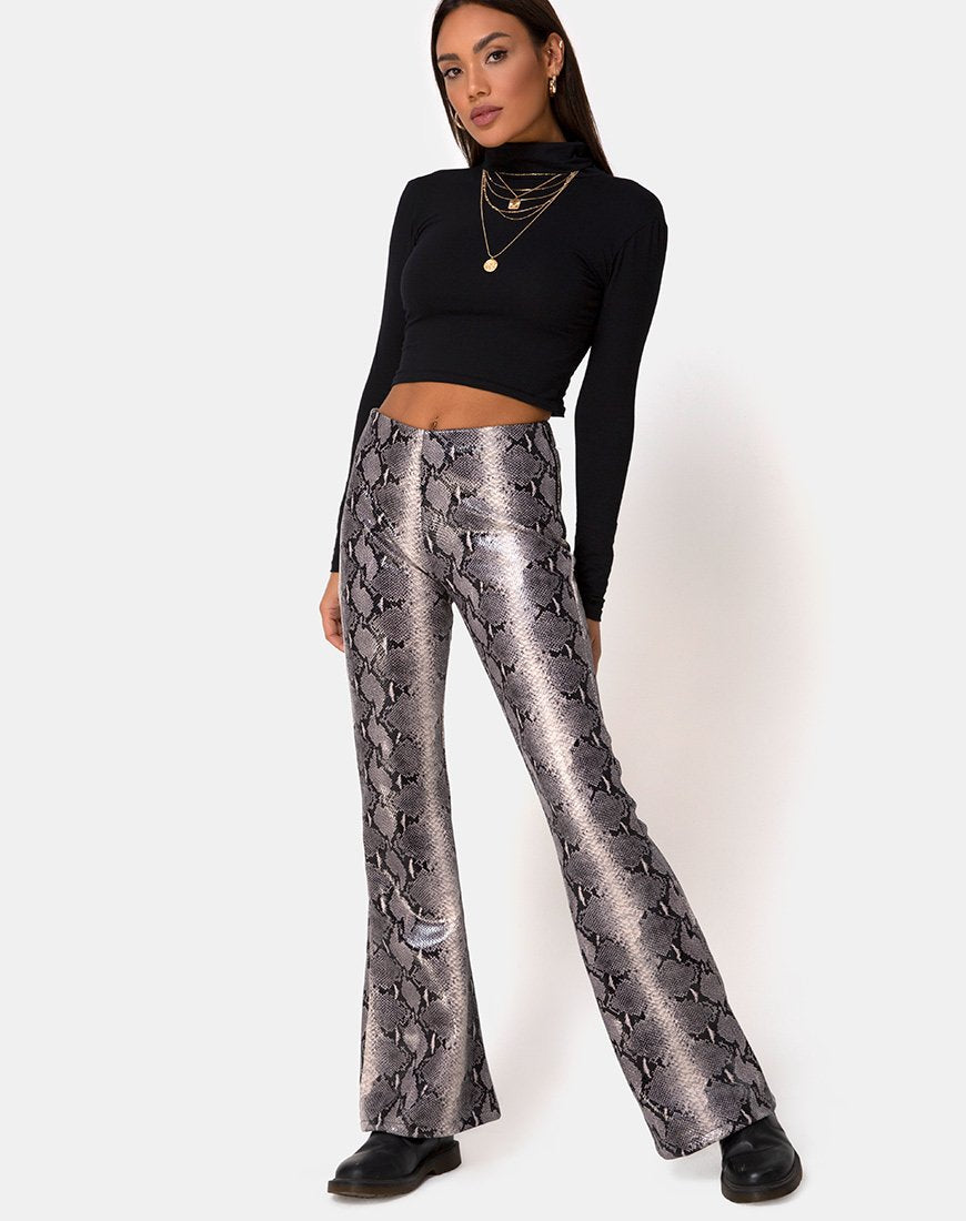 Image of Jeden Hose in PU Beige Snake