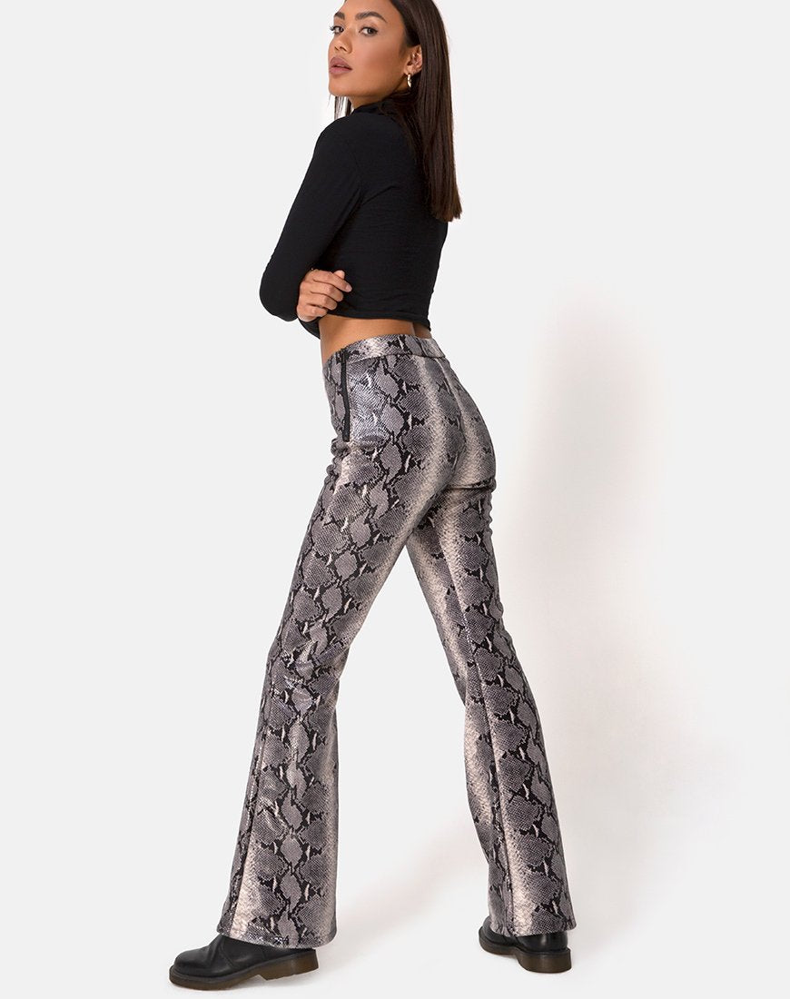 Image of Jeden Hose in PU Beige Snake
