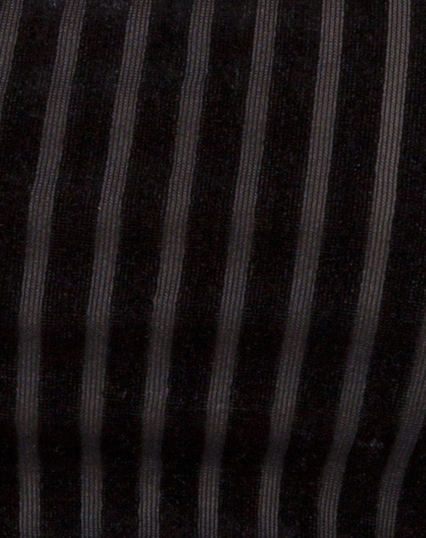 Bild von Tube Top in Velvet Sheer Stripe Black X Princess Polly