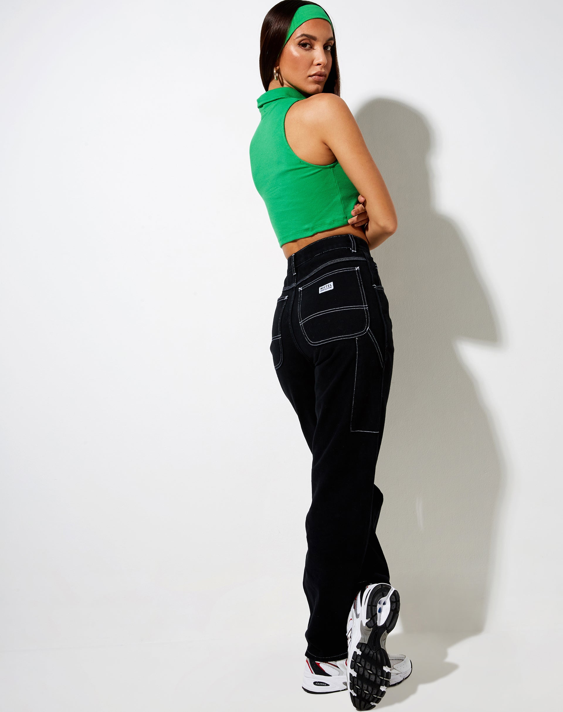 Bild von Jeleta Crop Top in Rib Fun Grün