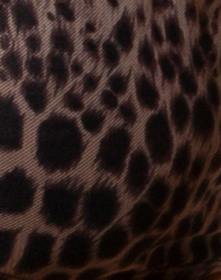 Image of Jeppa Bralette Top aus Mesh Gradient Cheetah Brown