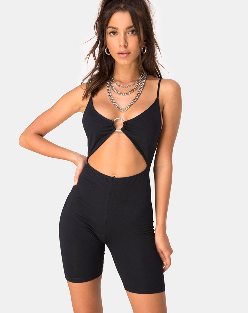 Jepu Unitard in Schwarz
