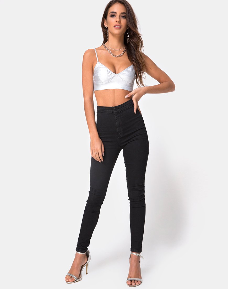 Bild von Jessie Bralet Top in Silber Metallic