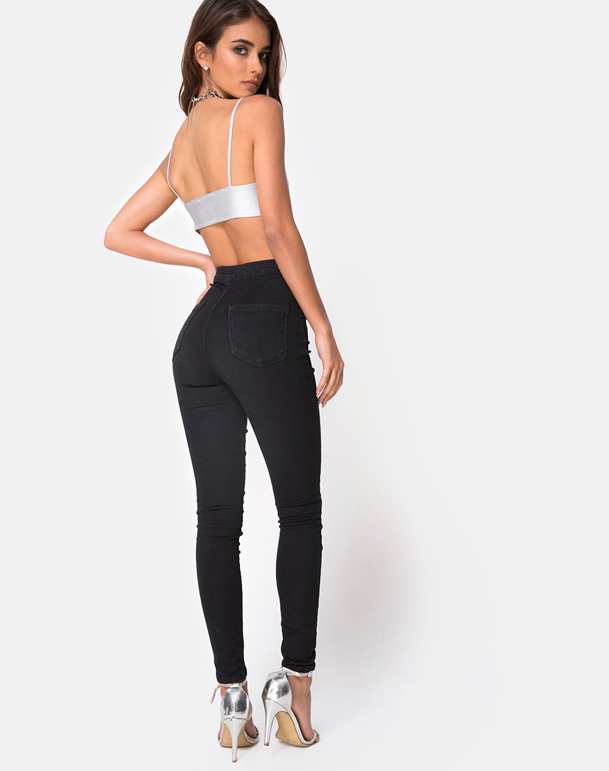 Bild von Jessie Bralet Top in Silber Metallic