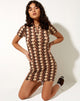 Image of Jeeves Minikleid in Argyle Braun