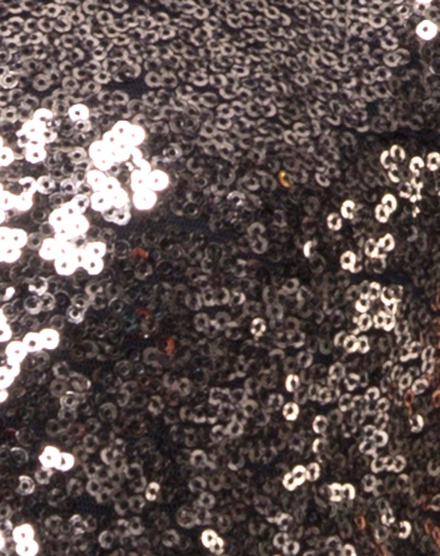 Bild von Jewel Mini Dress in Mini Fleck Pailletten Schwarz und Gold