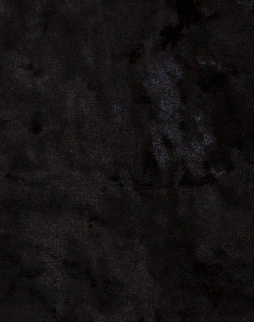 Image of Jezabel Kleid aus schwarzem Crushed Velvet