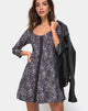 Image of Camisa Kleid in Grau Rar Leopard