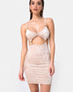 Image of Jezabel Kleid aus Crushed Velvet Creme