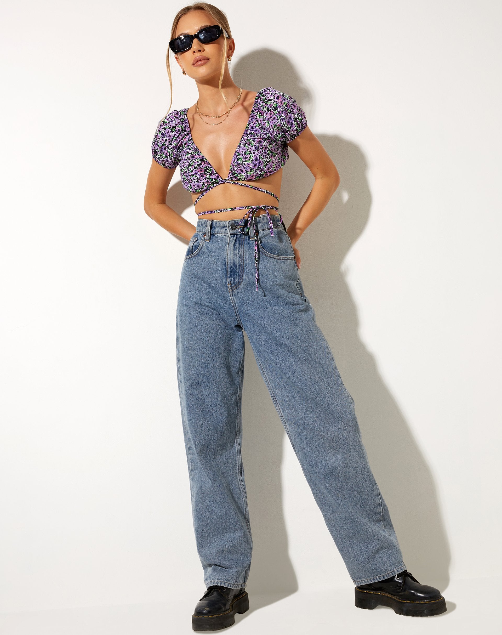 Bild von Jiena Crop Top in Fliederblüte