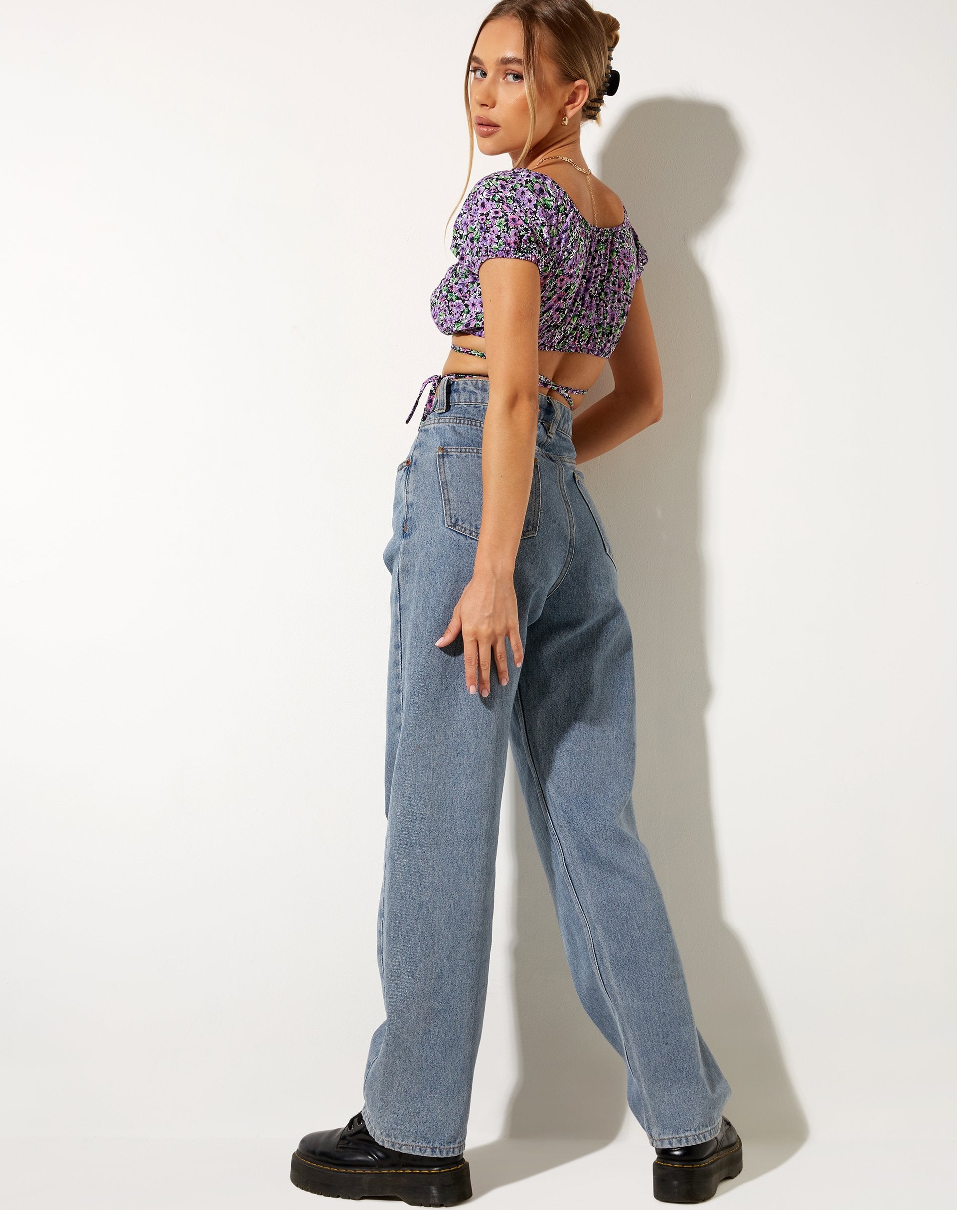 Bild von Jiena Crop Top in Fliederblüte