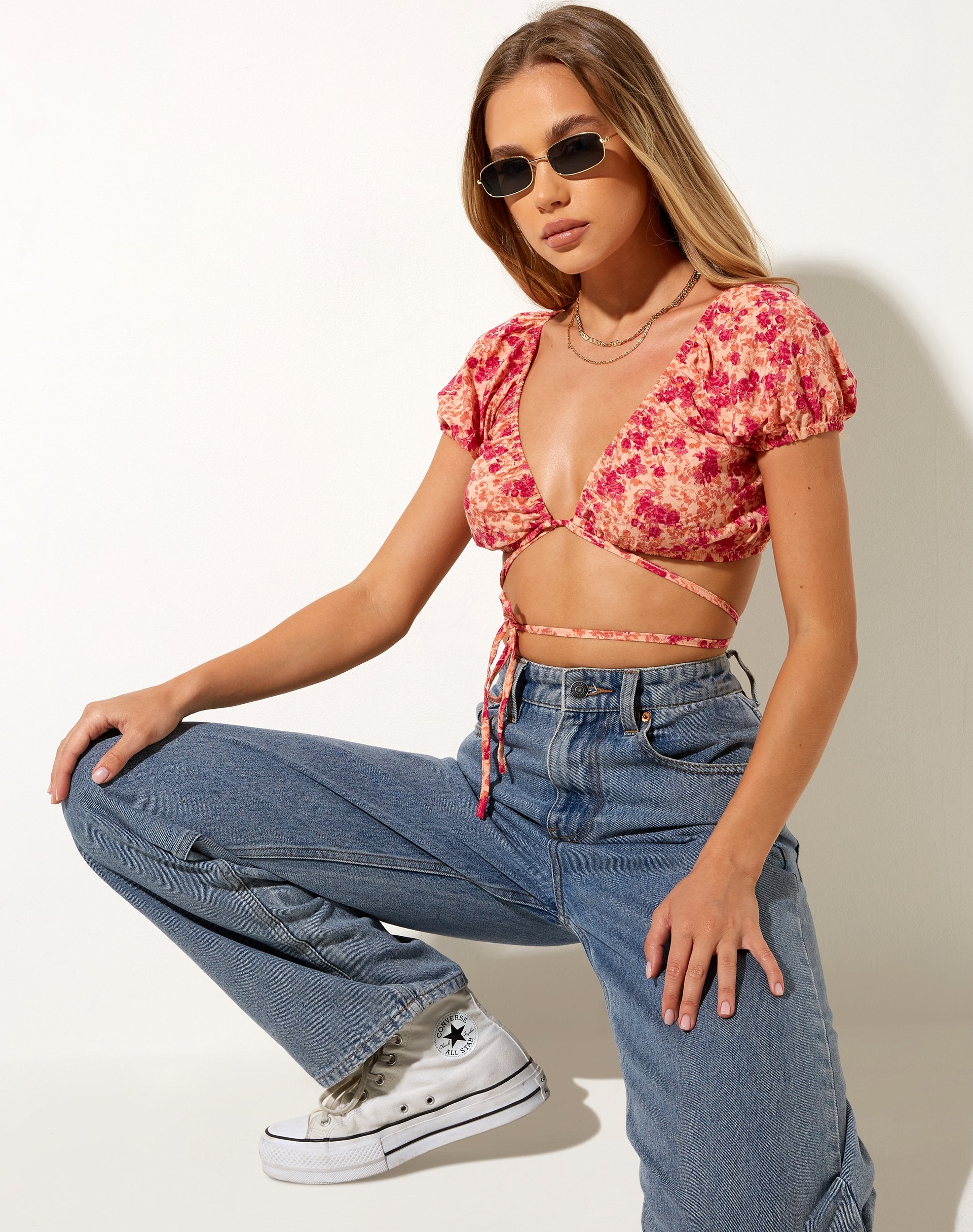 Bild von Jiena Crop Top in Dunkle Wildblume Cantaloupe