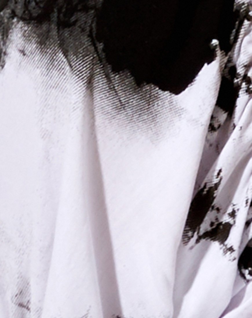 Bild von Jiha Crop Top in Mono Tie Dye Schwarz und Weiß
