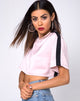 Bild von Jiho Crop Top in Blush mit schwarzen Streifen