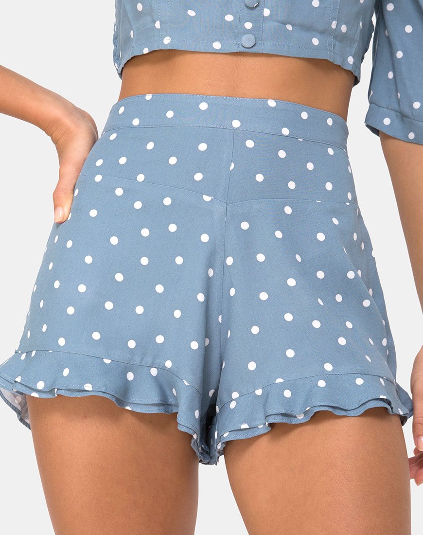 Bild von Jiro Short in Skater Polka Blau