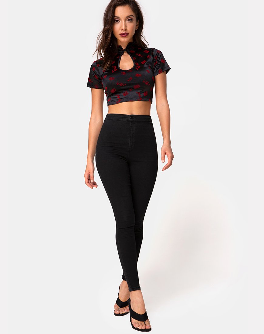 Bild von Jiso Crop Top in Japanischer Blüte