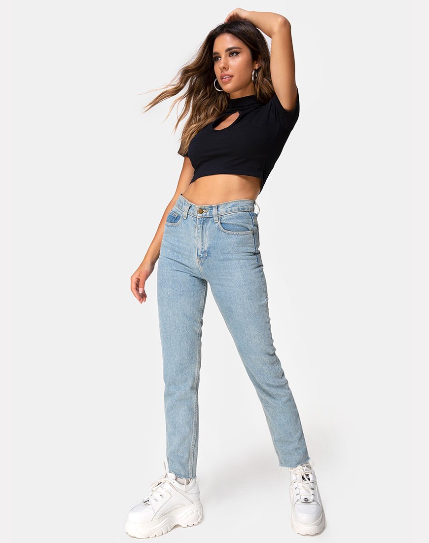 Bild von Jiso Crop Top in Schwarz