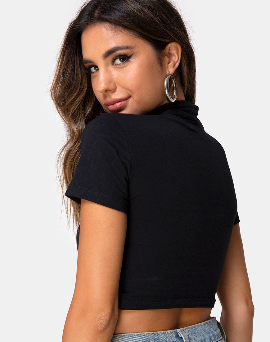 Jiso Crop Top in Schwarz