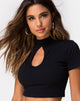 Bild von Jiso Crop Top in Schwarz