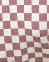 Strickkaro Flieder Creme