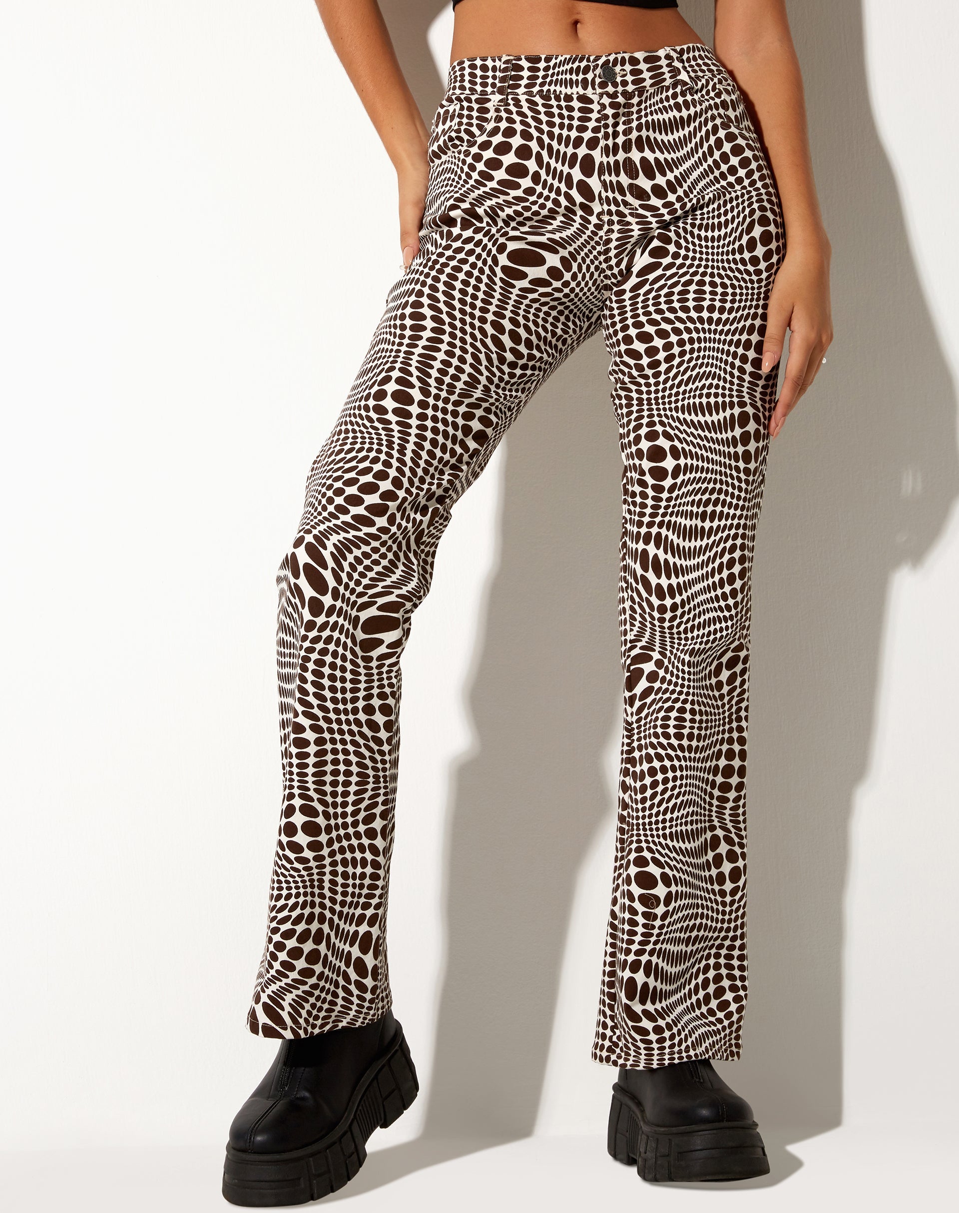 Bild von Jopan Flare Hose in Polka-Optik