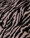Strick 90er Zebra Grau und Schwarz