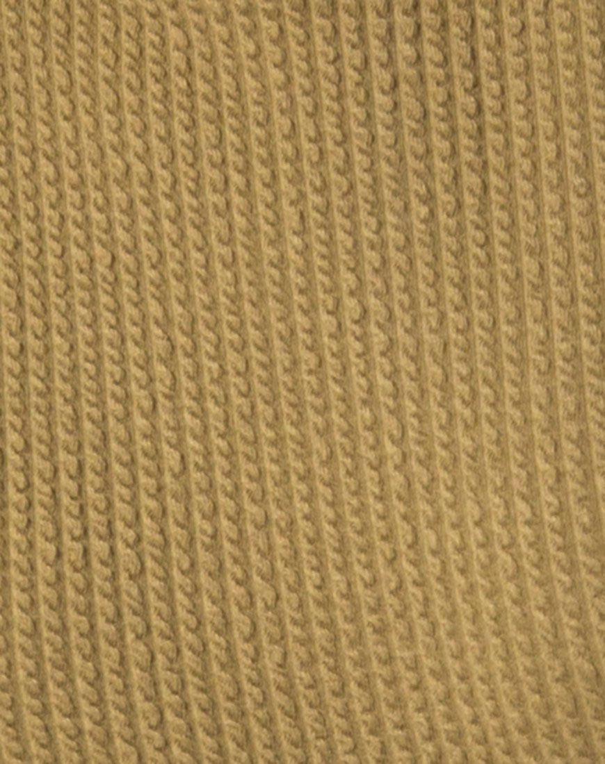 Image of Jourdana Bodycon-Kleid in Jumbo-Rippe oliv