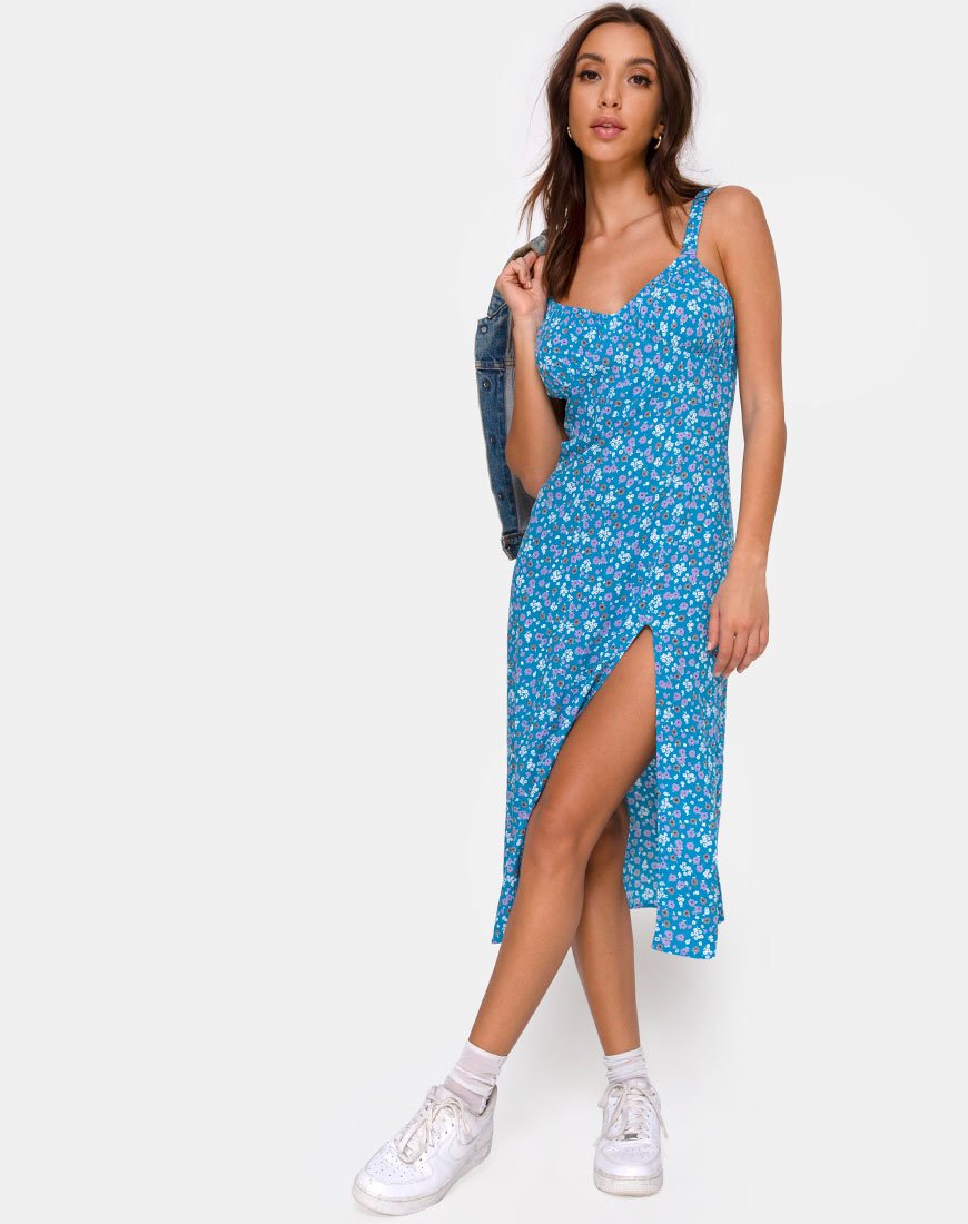 Image of Jova Midikleid in Bloom Baby Blau