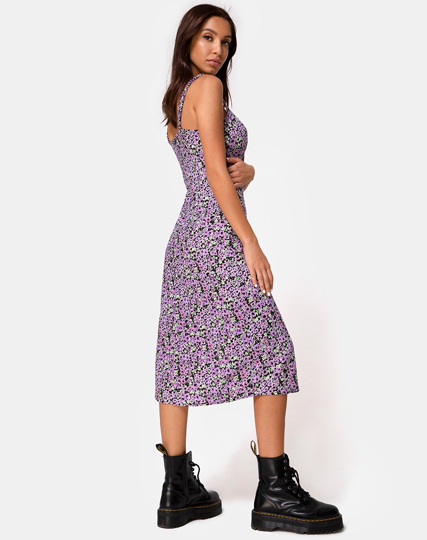 Jova Midikleid in Fliederblüte