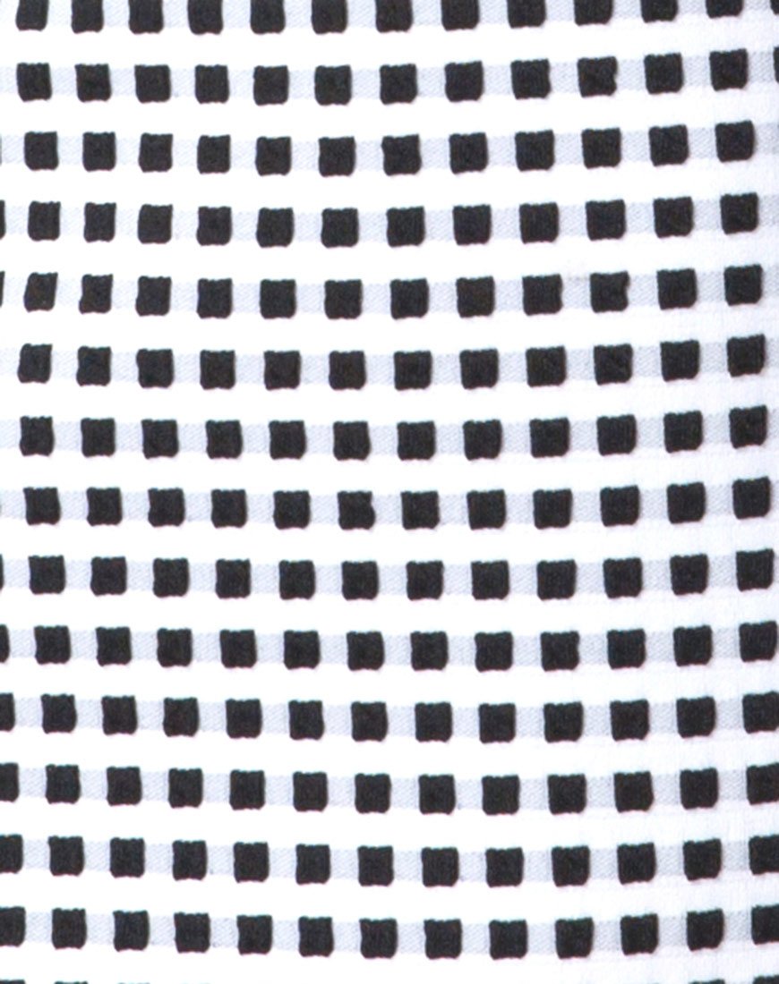 Image of Junice Kleid in Gingham Elfenbein Schwarz