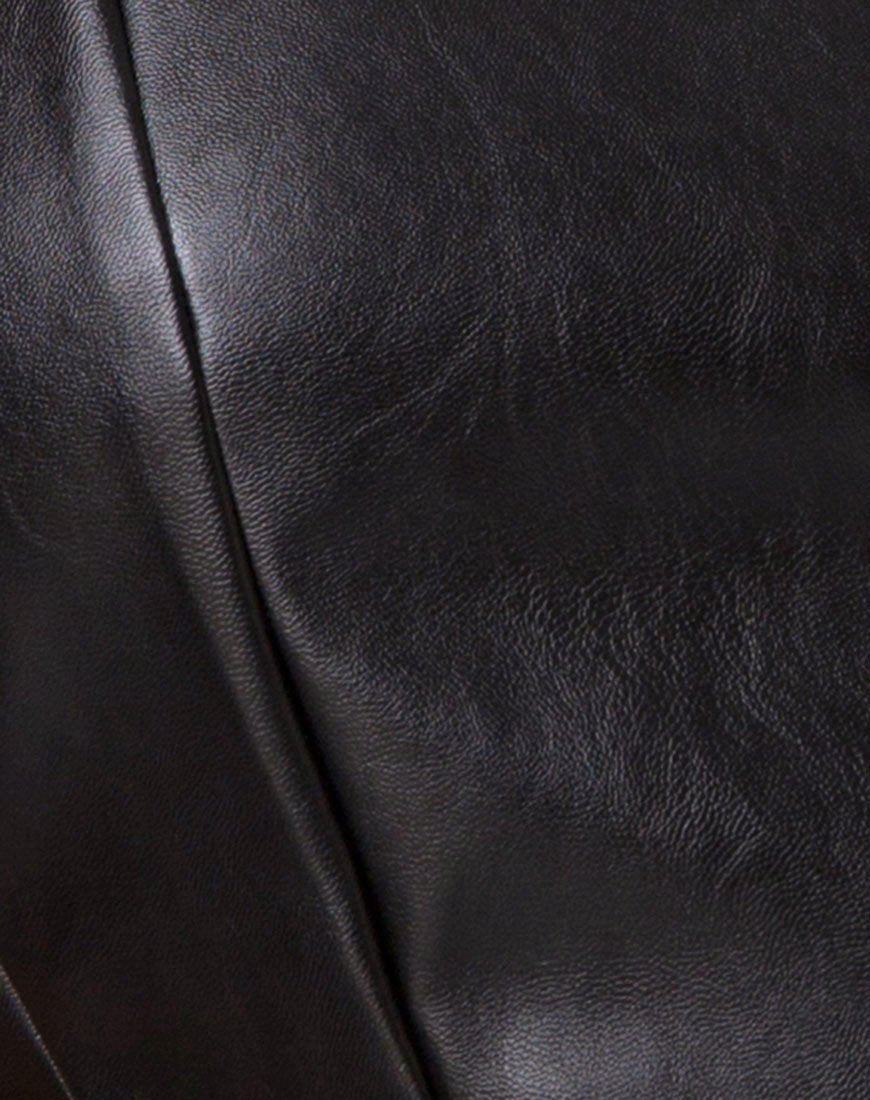 Image of Justine Top aus Veganem Leder Schwarz