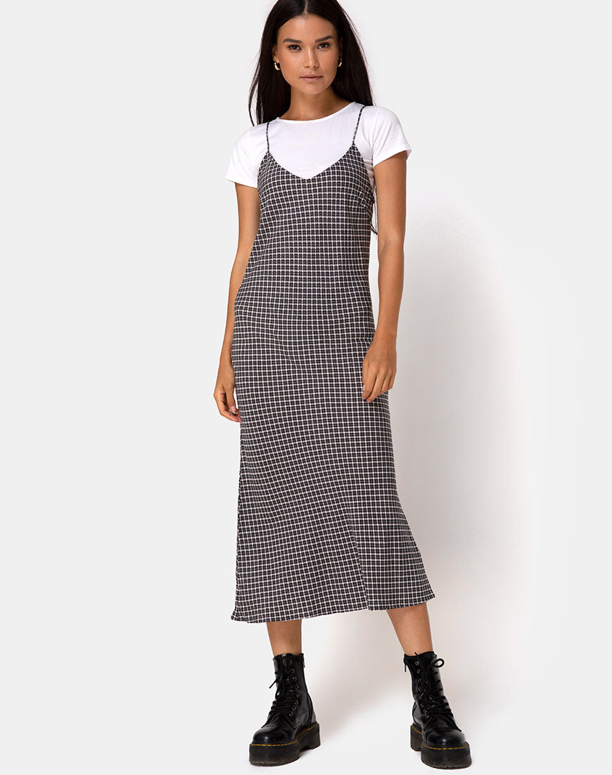 Image of Juvina Kleid in Check It Out Schwarz