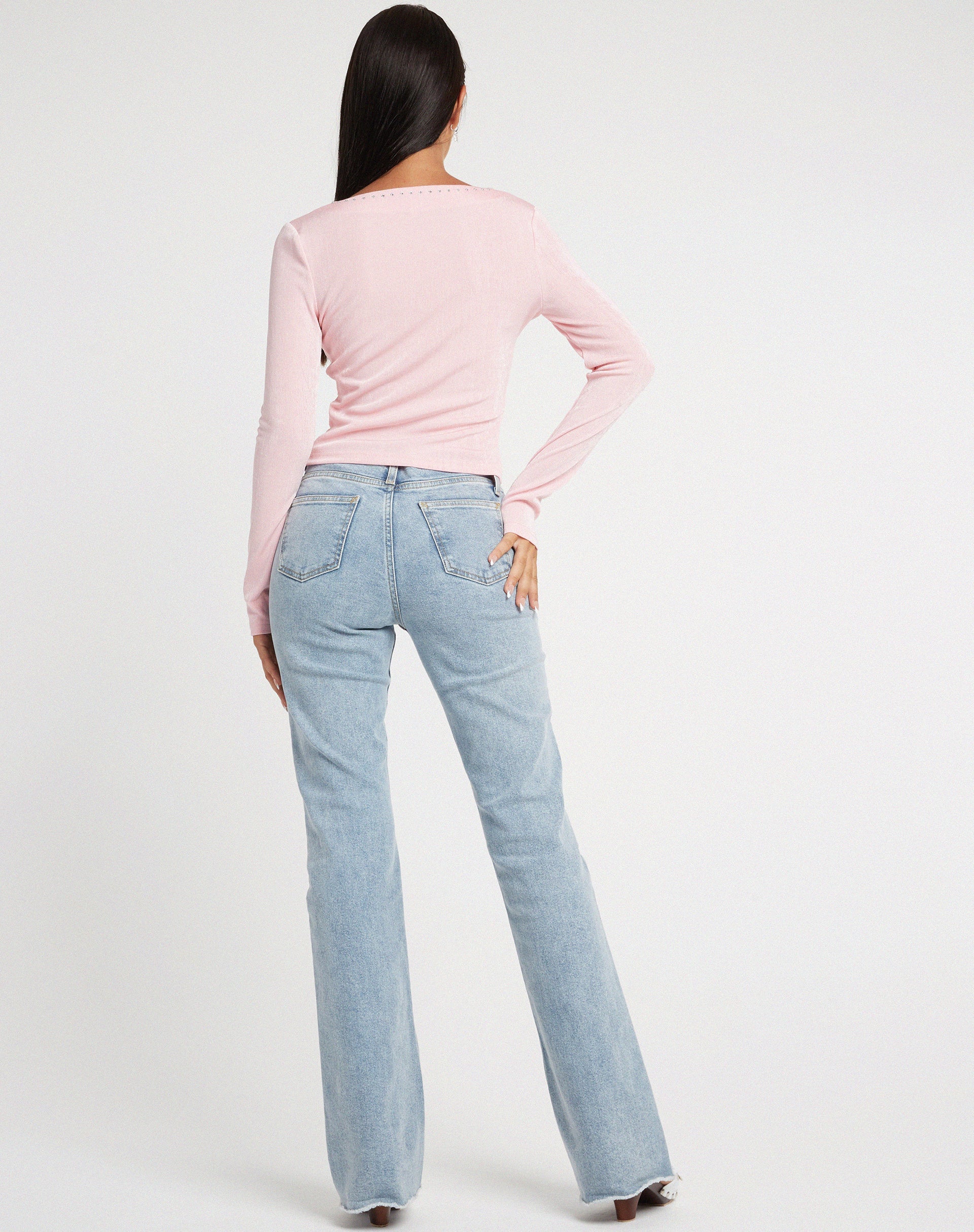 Bild von Kaigra Cardi in Babyrosa Silberner Ohrstecker Hotfix