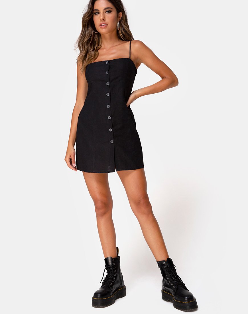 Image of Kaira Slip Dress in Schwarz
