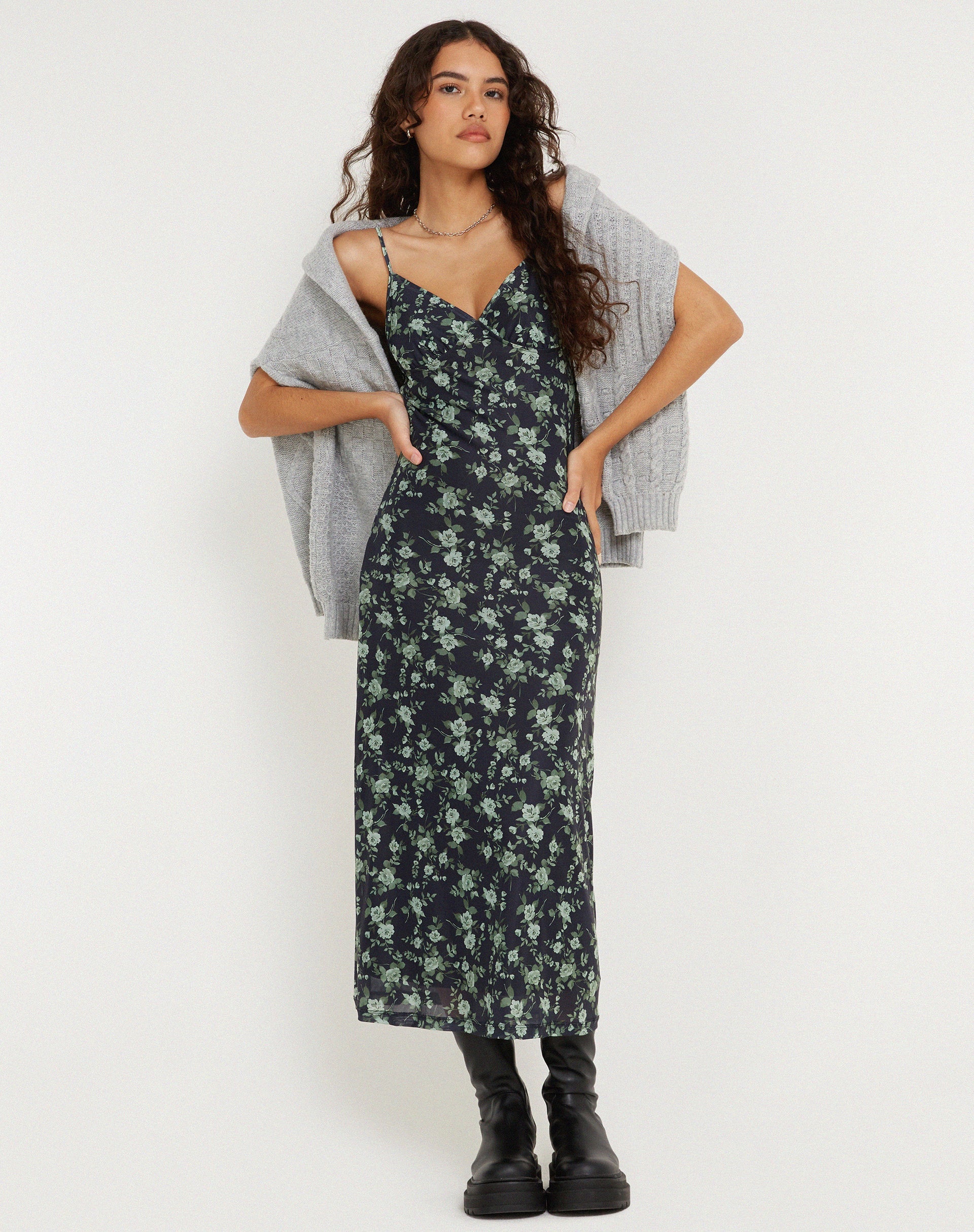 Bild von Kalana Maxikleid in Pretty Floral Grün