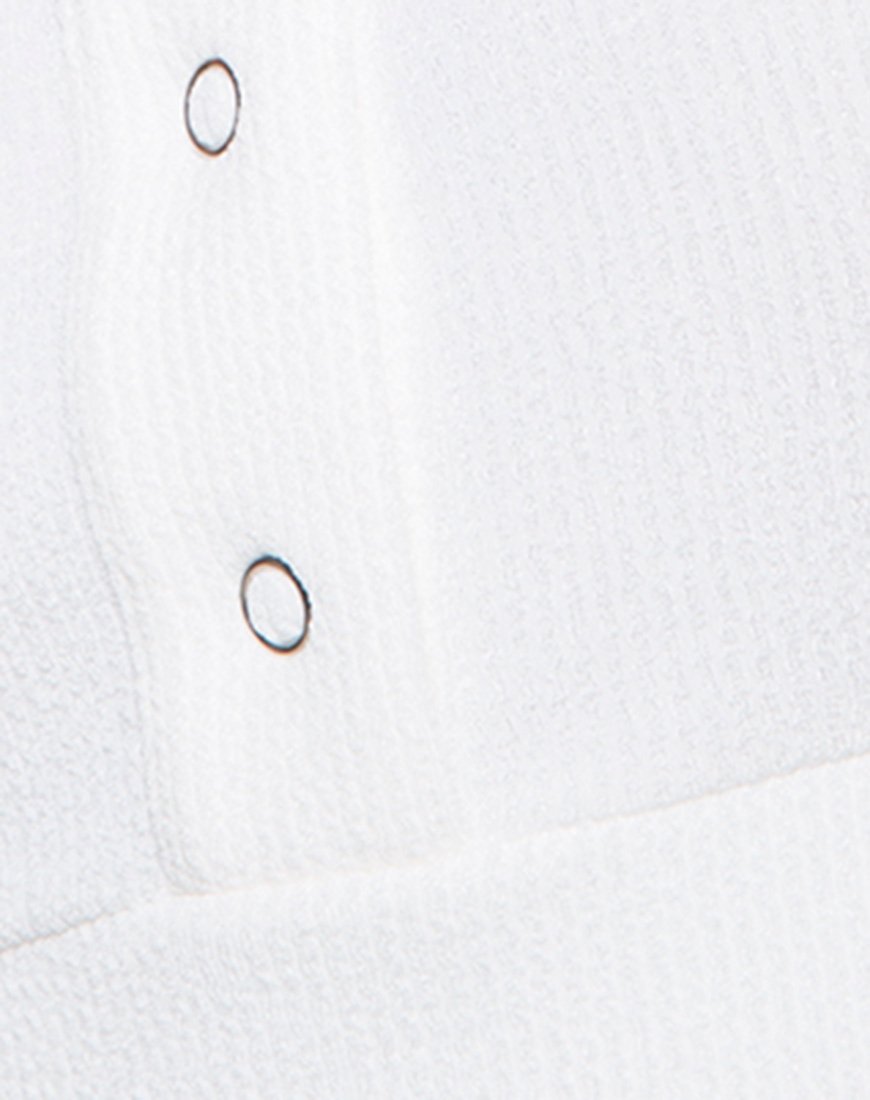 Bild von Kalica Crop Top in Baby Rib Elfenbein