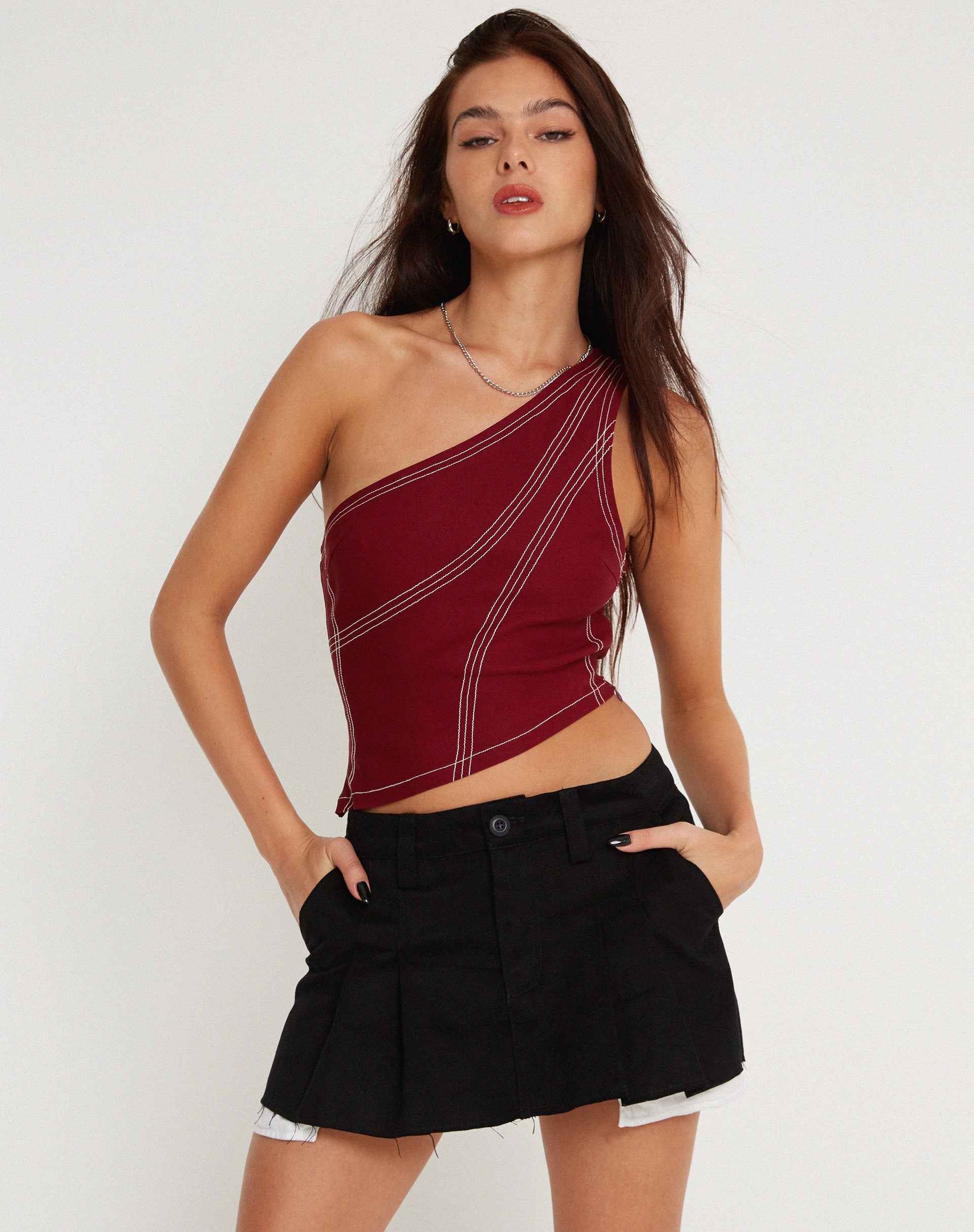 Bild von Kamaida Crop Top in Tailoring Redwood