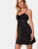 Image of Kamalia Slip Dress aus Satin Schwarz