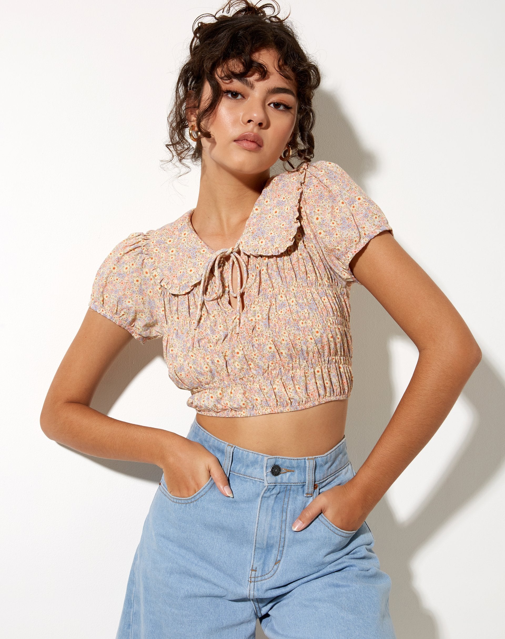 Bild von Kamiko Top in 70s Prairie Girl Floral