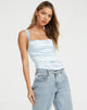 Abbildung von Kanaya Top in Satin Ice Blue