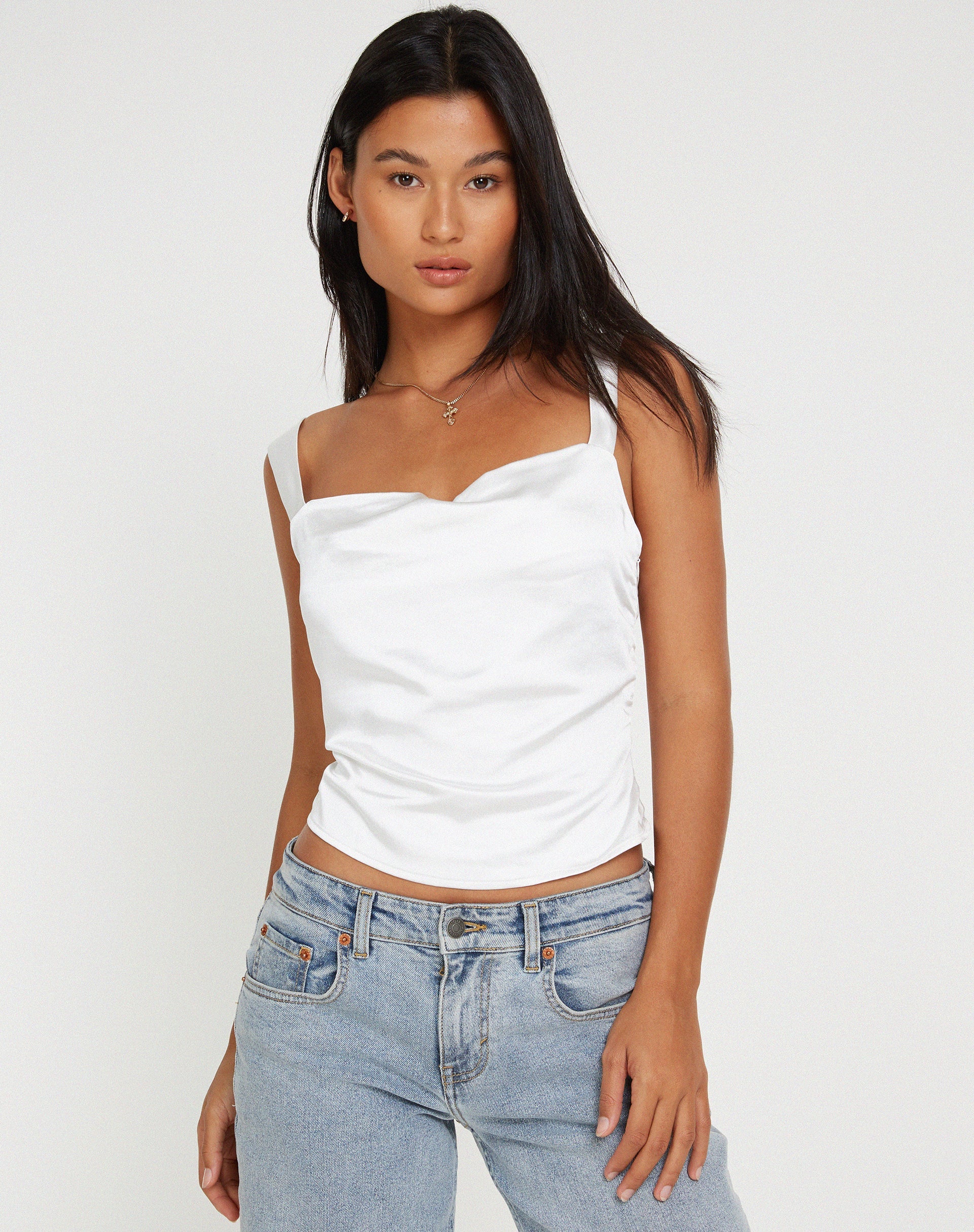Bild von Kanaya Top in Satin Ivory