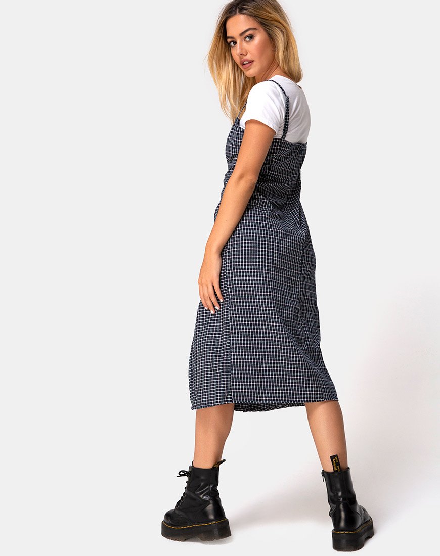 Kaoya Kleid in Karo Grün Schwarz