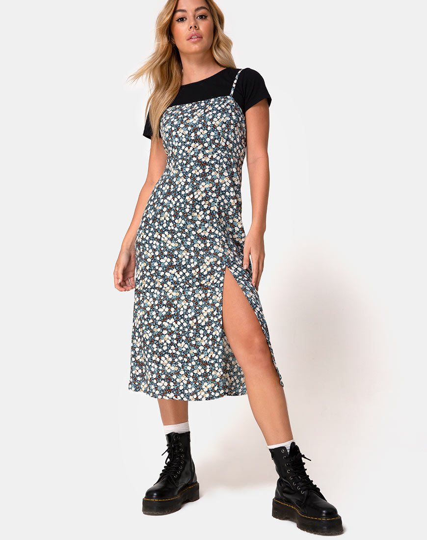 Image of Kaoya Kleid in Floral Field Navy