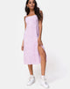 Image of Kaoya Midikleid in Ditsy Rose Flieder
