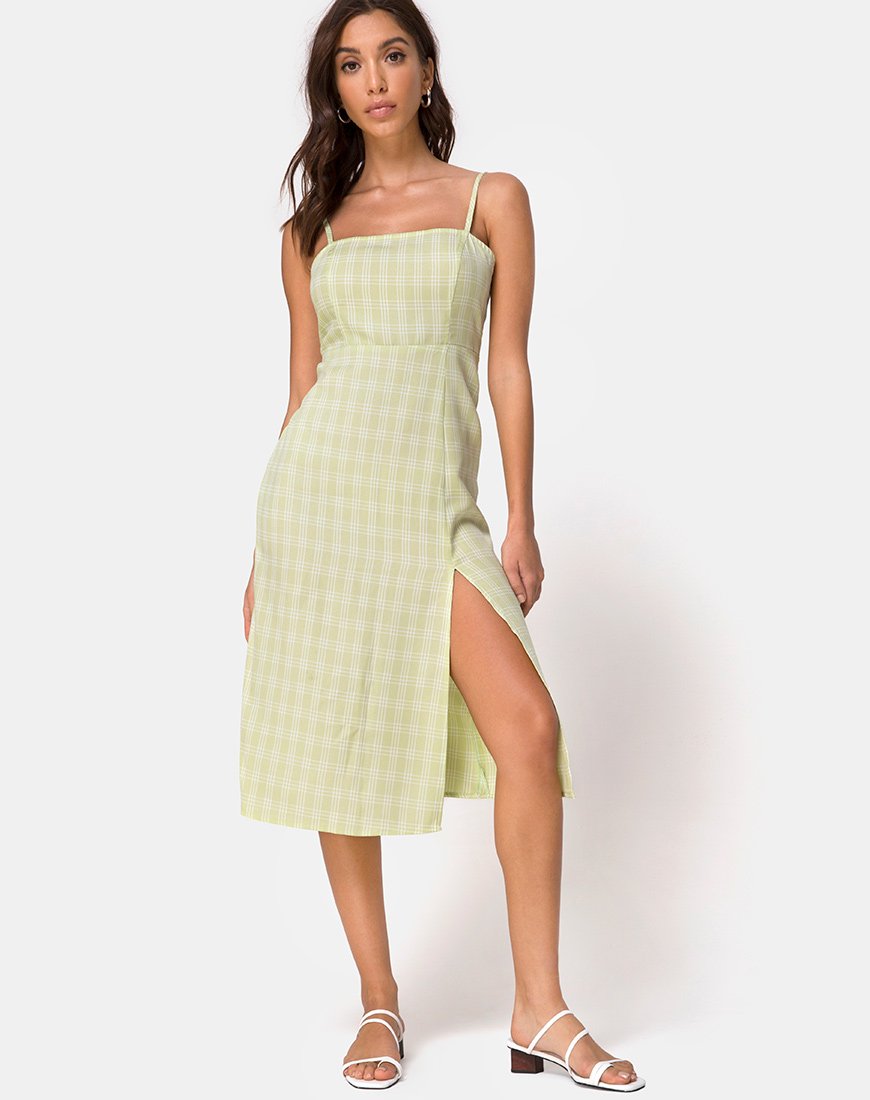 Image of Kaoya Midikleid in Salbei Karo