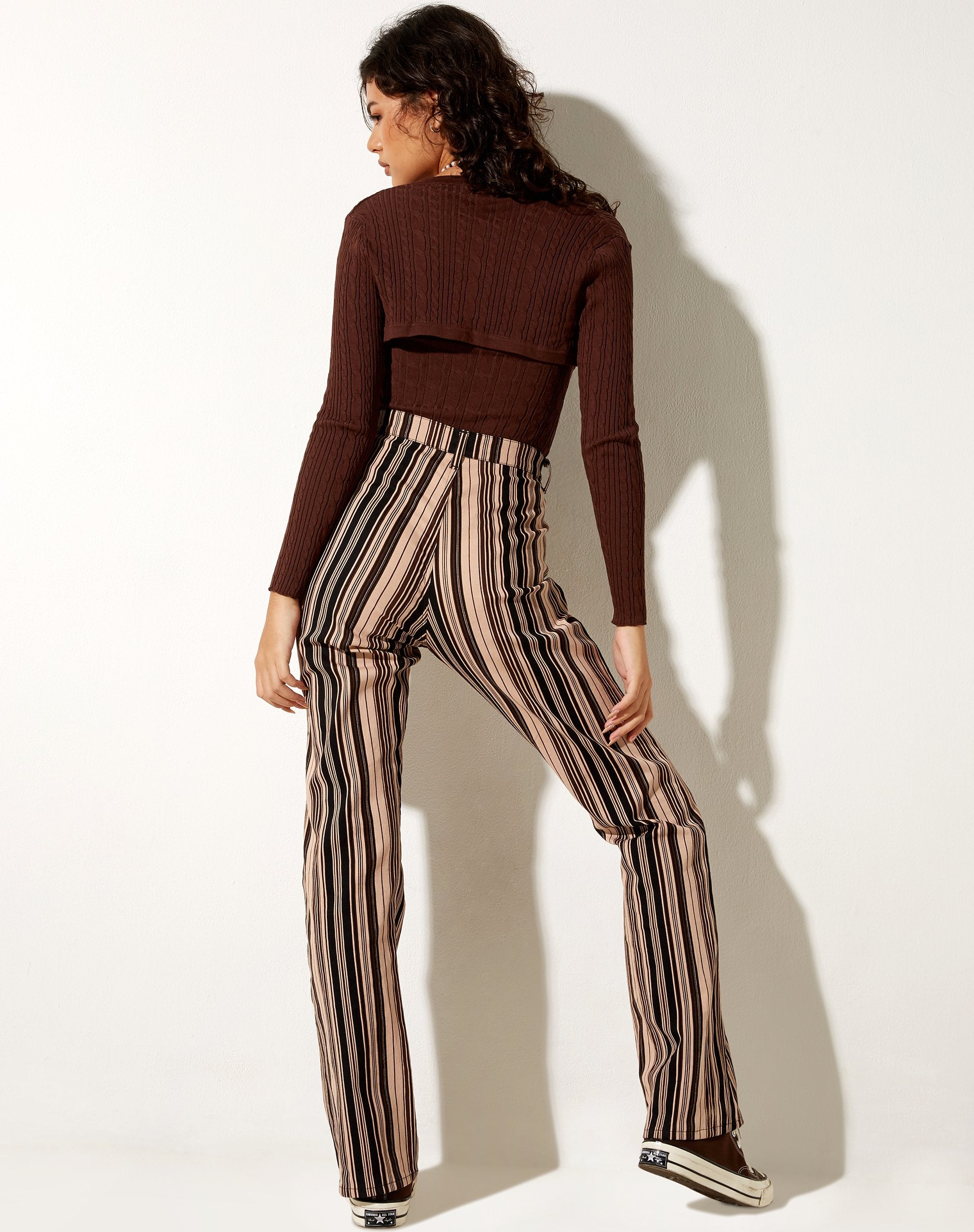 Image of Gya Langarm-Top in Knit Chocolate