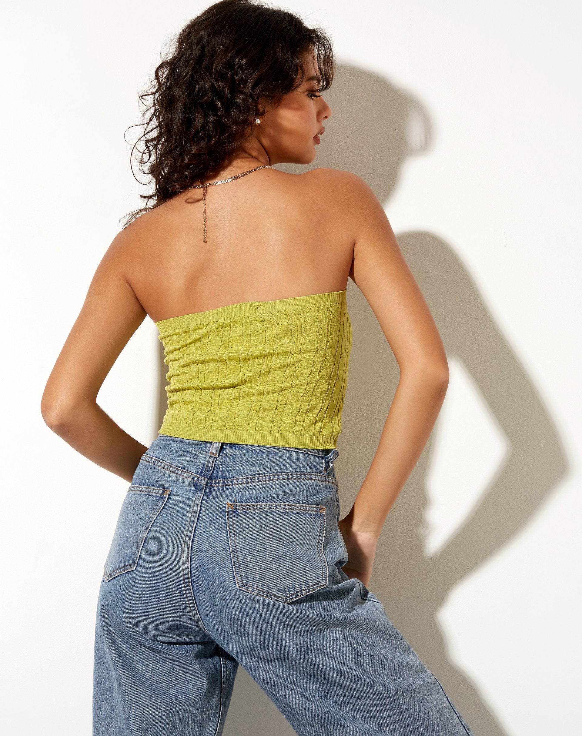 Bild von Karen Bandeau Top in Knit Olive