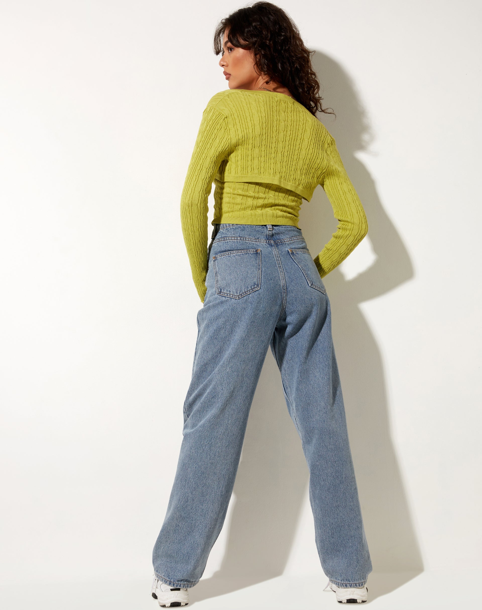 Image of Gya Langarm-Top in Knit Olive