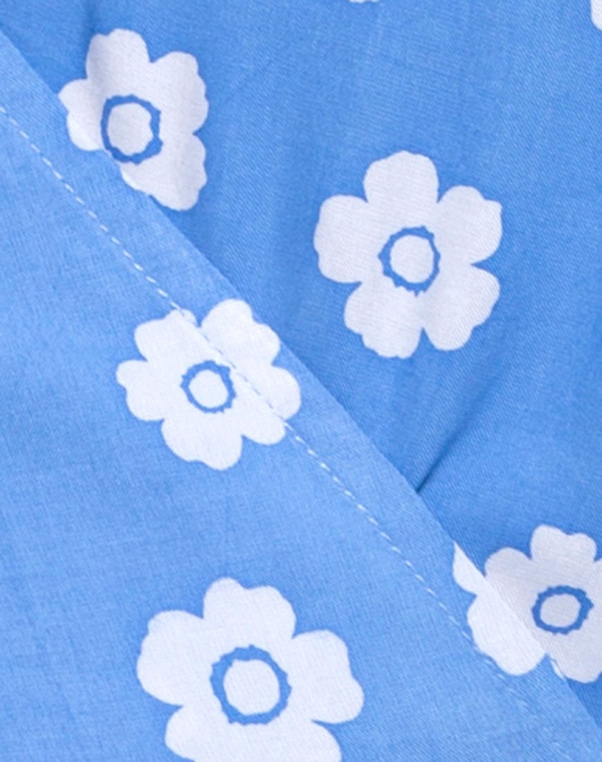 Image of Karill Kleid in Daisy Stamp Himmelblau