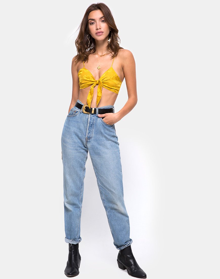 Image von Kasen Bralet aus Satin Senf Rose